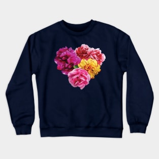 Carnations - Carnation Heart Mixed Colors Crewneck Sweatshirt